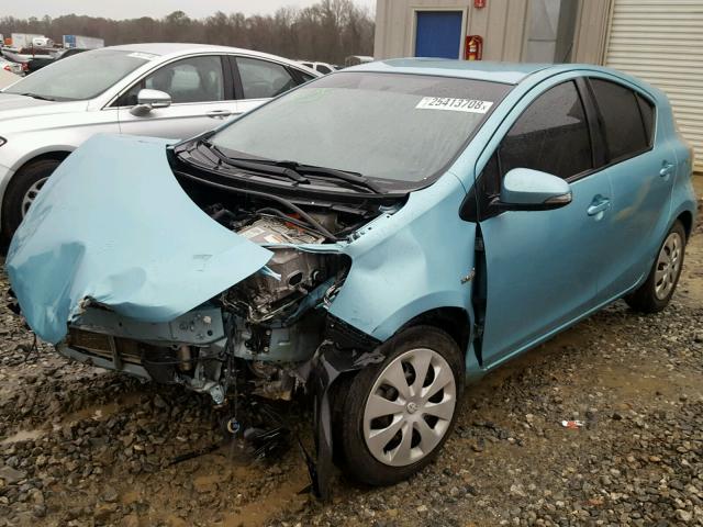 JTDKDTB32C1029133 - 2012 TOYOTA PRIUS C TEAL photo 2