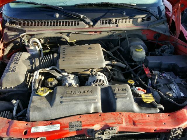 1B7GG22N21S135324 - 2001 DODGE DAKOTA RED photo 7