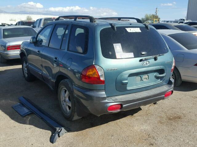 KM8SC13D82U279564 - 2002 HYUNDAI SANTA FE G GREEN photo 3