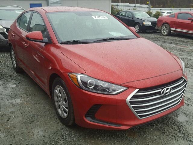 5NPD74LF7HH176921 - 2017 HYUNDAI ELANTRA SE RED photo 1