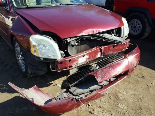 1MEFM42125G618266 - 2005 MERCURY MONTEGO PR 勃艮第红 照片 9