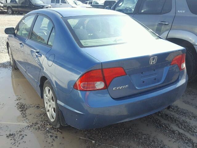 1HGFA16577L070721 - 2007 HONDA CIVIC LX BLUE photo 3