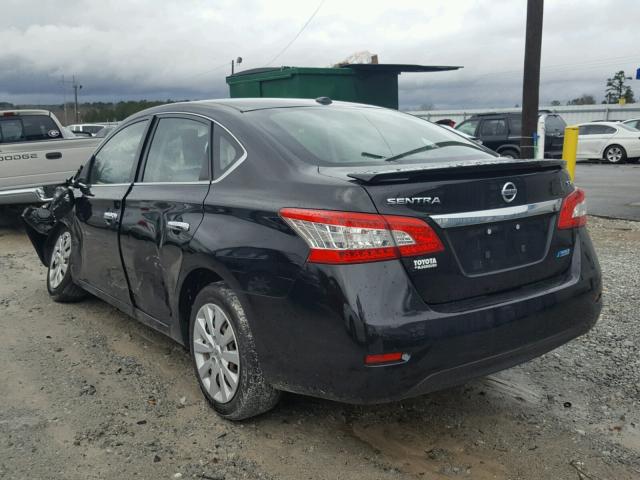 3N1AB7AP3DL614328 - 2013 NISSAN SENTRA S BLACK photo 3