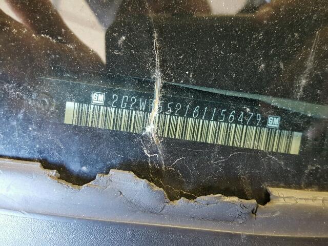 2G2WP552161156479 - 2006 PONTIAC GRAND PRIX GOLD photo 10