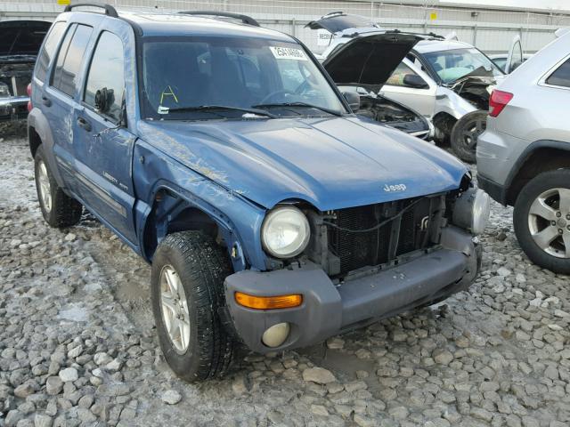 1J4GL48K03W589257 - 2003 JEEP LIBERTY SP BLUE photo 1