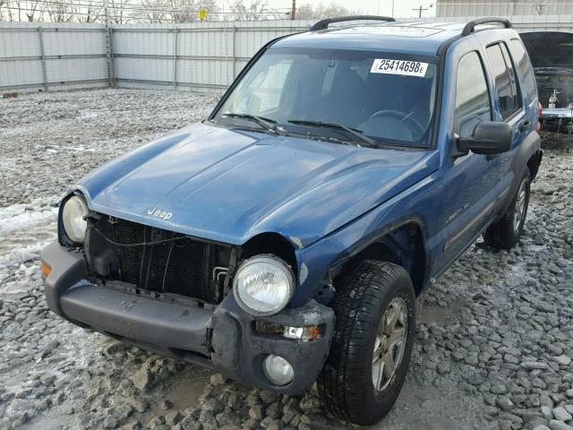 1J4GL48K03W589257 - 2003 JEEP LIBERTY SP BLUE photo 2