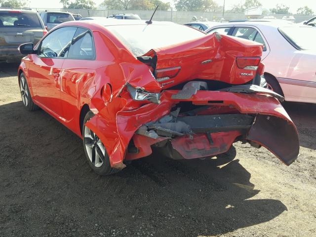 KNAFW6A33A5140257 - 2010 KIA FORTE SX RED photo 3