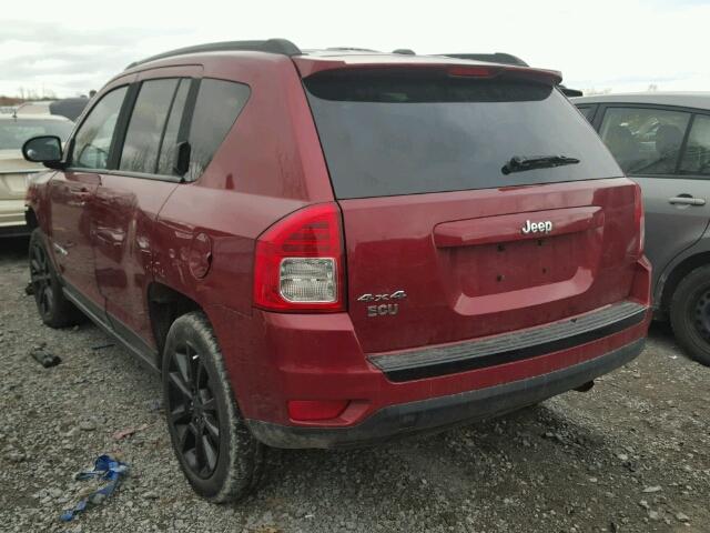 1C4NJDAB1CD674665 - 2012 JEEP COMPASS BA RED photo 3