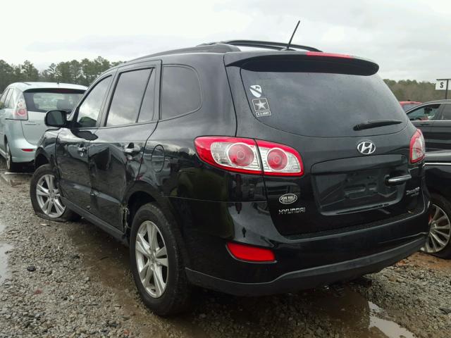 5XYZKDAG4BG074149 - 2011 HYUNDAI SANTA FE L BLACK photo 3