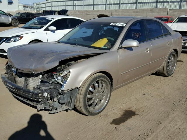 5NPET46F88H400855 - 2008 HYUNDAI SONATA GLS GOLD photo 2