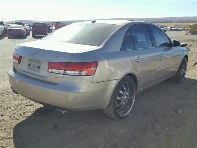 5NPET46F88H400855 - 2008 HYUNDAI SONATA GLS GOLD photo 4