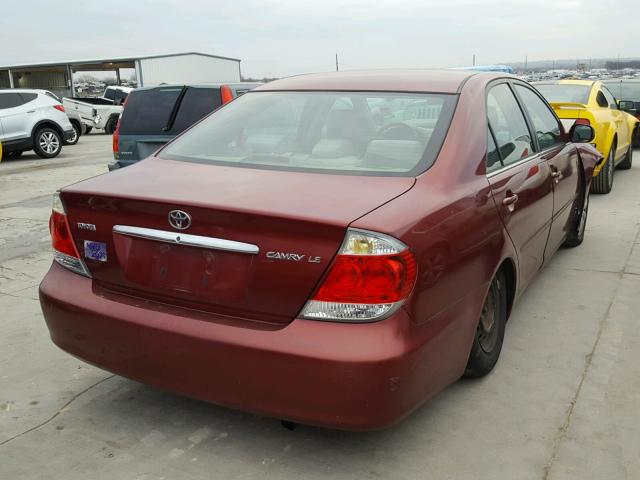 4T1BE30K55U052250 - 2005 TOYOTA CAMRY LE RED photo 4