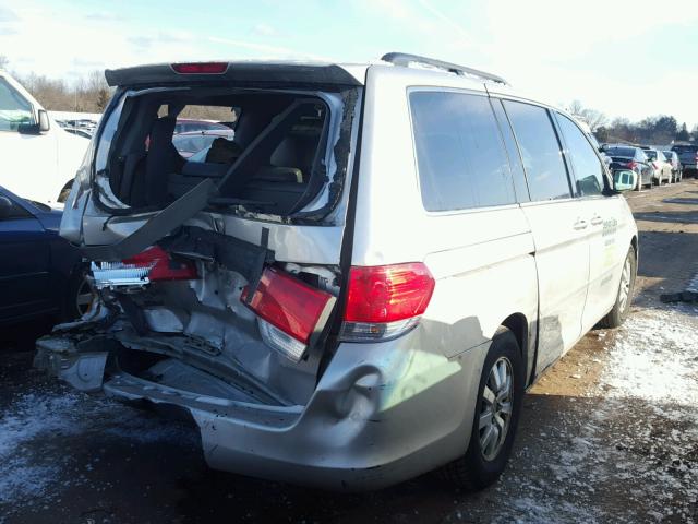 5FNRL38688B401592 - 2008 HONDA ODYSSEY EX SILVER photo 4