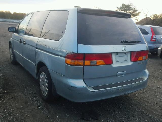 5FNRL185X3B117403 - 2003 HONDA ODYSSEY LX TURQUOISE photo 3