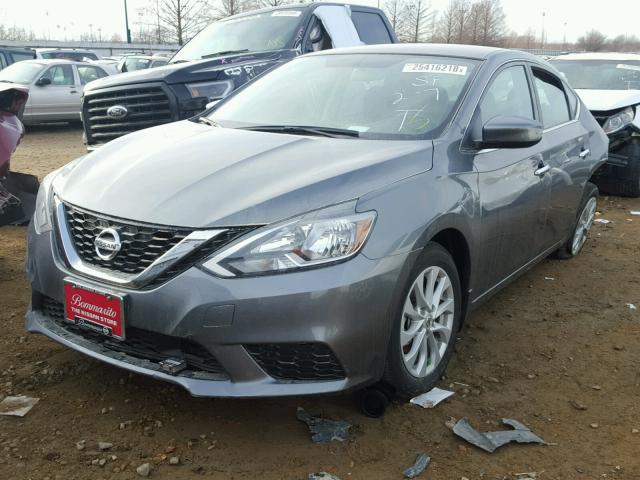 3N1AB7AP2JY210211 - 2018 NISSAN SENTRA S GRAY photo 2