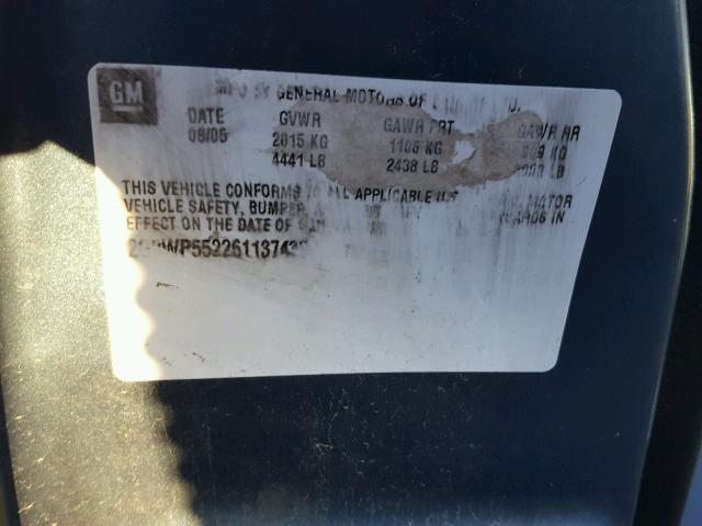 2G2WP552261137438 - 2006 PONTIAC GRAND PRIX GREEN photo 10