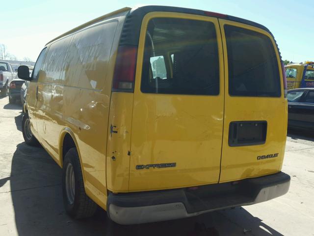 1GCFG15W721131318 - 2002 CHEVROLET EXPRESS G1 YELLOW photo 3