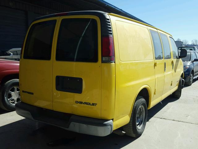 1GCFG15W721131318 - 2002 CHEVROLET EXPRESS G1 YELLOW photo 4