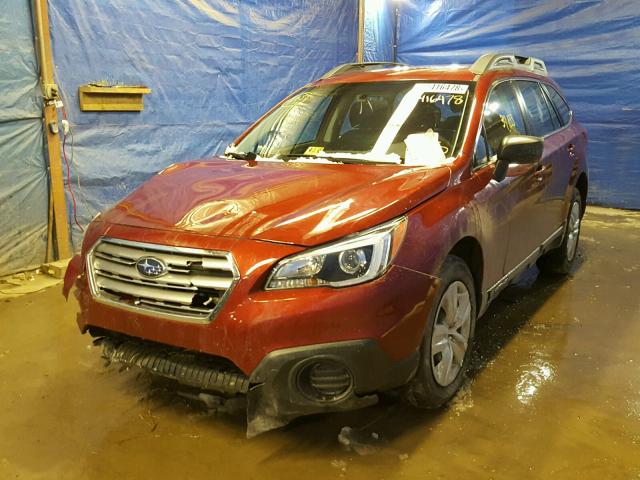 4S4BSAAC3F3325228 - 2015 SUBARU OUTBACK 2. RED photo 2