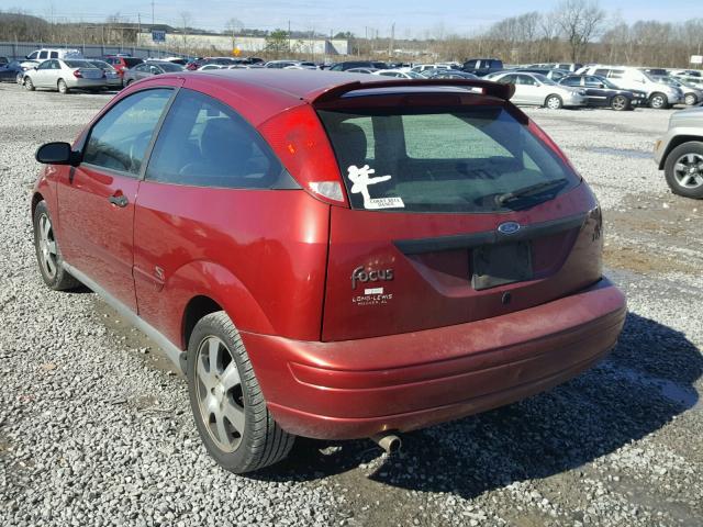 3FAFP31331R229652 - 2001 FORD FOCUS ZX3 RED photo 3