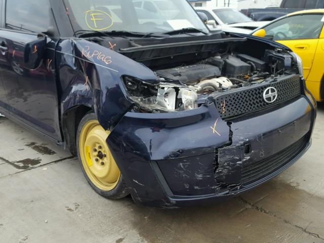 JTLKE50E681050320 - 2008 SCION XB BLUE photo 9