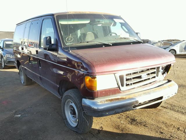 1FBNE31L76DA56007 - 2006 FORD ECONOLINE BURGUNDY photo 1