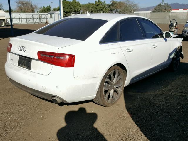 WAUGFAFC6DN155680 - 2013 AUDI A6 PREMIUM WHITE photo 4