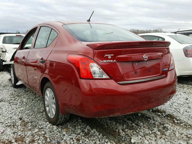 3N1CN7AP2EL815509 - 2014 NISSAN VERSA RED photo 3