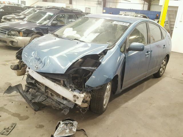 JTDKB20U153020877 - 2005 TOYOTA PRIUS BLUE photo 2