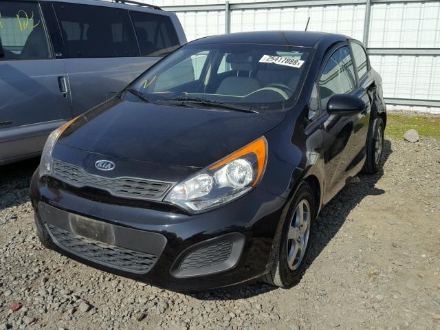 KNADM5A37C6015718 - 2012 KIA RIO LX BLACK photo 2