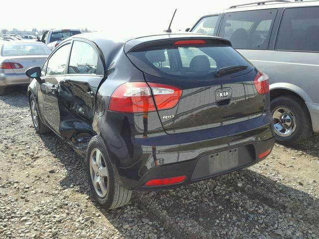 KNADM5A37C6015718 - 2012 KIA RIO LX BLACK photo 3