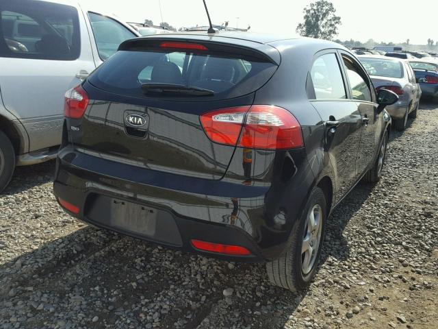 KNADM5A37C6015718 - 2012 KIA RIO LX Սև լուսանկար 4