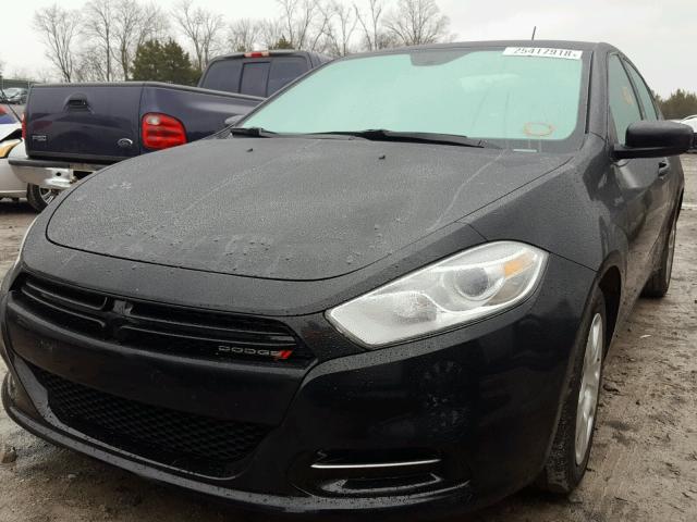 1C3CDFAA0DD295700 - 2013 DODGE DART SE BLACK photo 2