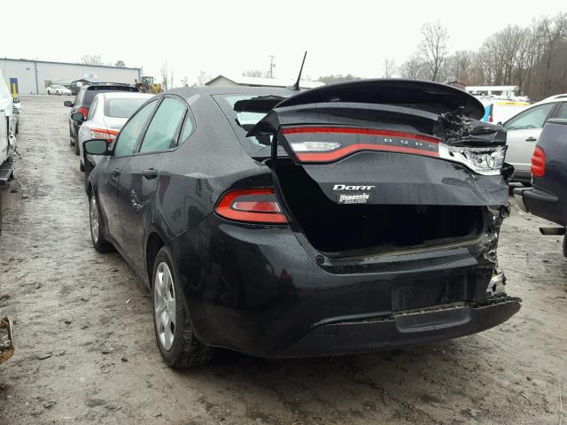 1C3CDFAA0DD295700 - 2013 DODGE DART SE BLACK photo 3