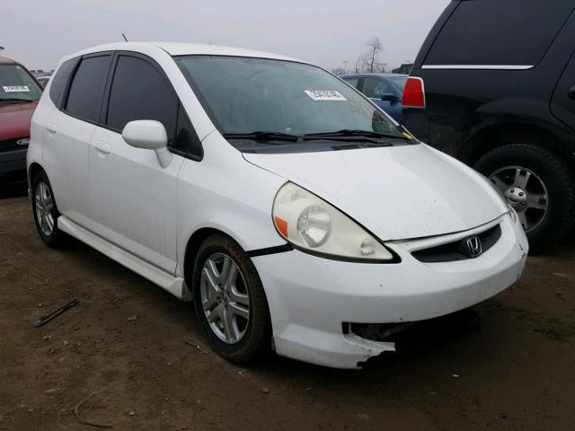 JHMGD386X7S041648 - 2007 HONDA FIT S WHITE photo 1