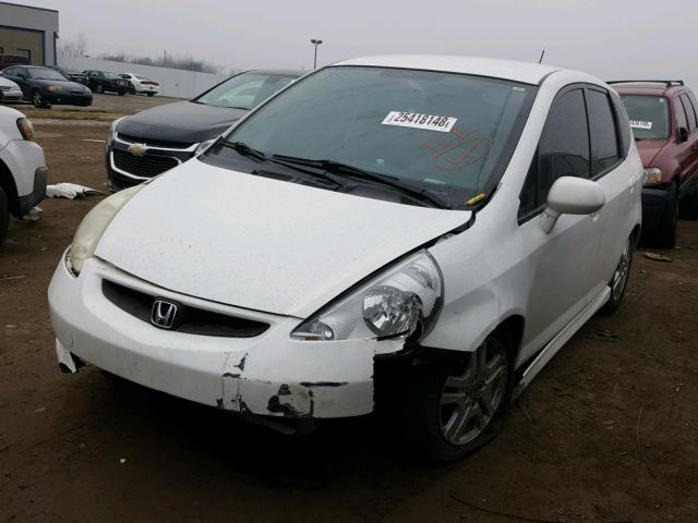 JHMGD386X7S041648 - 2007 HONDA FIT S WHITE photo 2