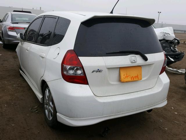 JHMGD386X7S041648 - 2007 HONDA FIT S WHITE photo 3