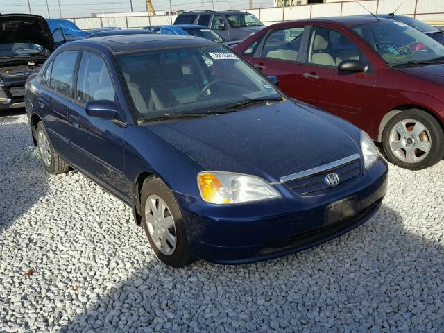 1HGES25723L022734 - 2003 HONDA CIVIC EX BLUE photo 1