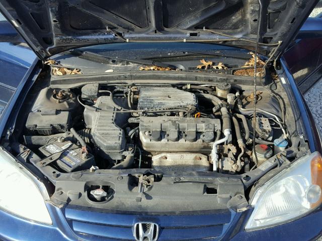 1HGES25723L022734 - 2003 HONDA CIVIC EX BLUE photo 7