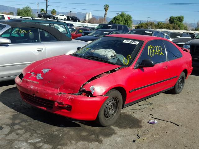 2HGEJ2124RH555204 - 1994 HONDA CIVIC DX RED photo 2