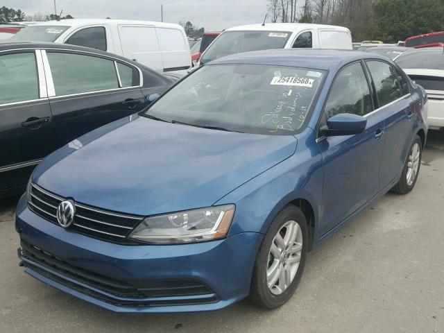 3VW2B7AJXHM258292 - 2017 VOLKSWAGEN JETTA S BLUE photo 2