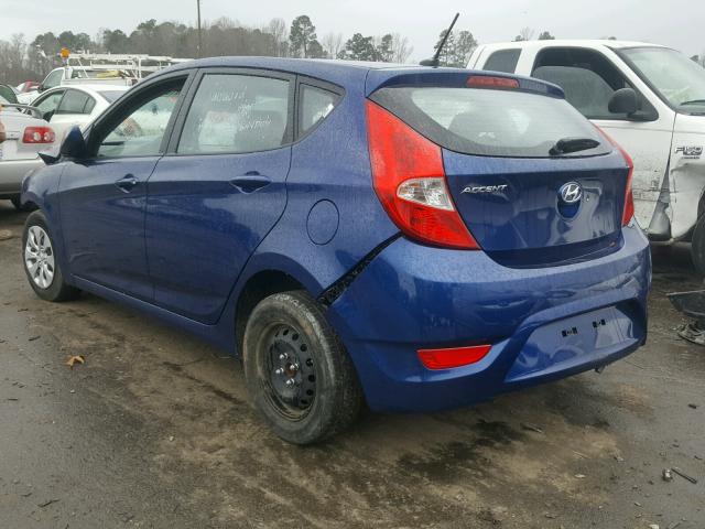 KMHCT5AE4GU257768 - 2016 HYUNDAI ACCENT SE BLUE photo 3