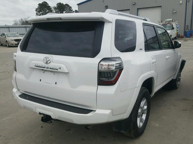 JTEBU5JR3H5414973 - 2017 TOYOTA 4RUNNER SR WHITE photo 4