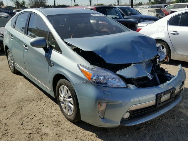 JTDKN3DP1D3048551 - 2013 TOYOTA PRIUS PLUG GREEN photo 1