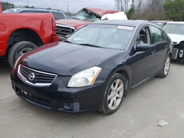 1N4BA41E17C834235 - 2007 NISSAN MAXIMA SE BLACK photo 2