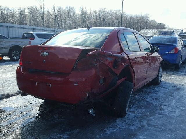 1G1AT58H297128076 - 2009 CHEVROLET COBALT LT RED photo 4