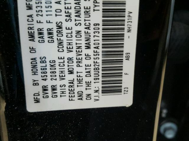 19UUB2F55FA017309 - 2015 ACURA TLX TECH BLACK photo 10