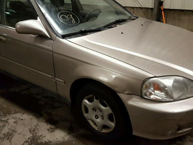 2HGEJ6585YH932921 - 2000 HONDA CIVIC EX Ոսկեգույն լուսանկար 9