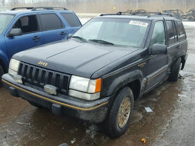 1J4GZ78S0SC556856 - 1995 JEEP GRAND CHER BLACK photo 2