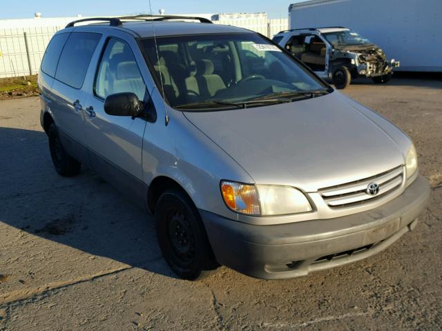 4T3ZF19C72U489097 - 2002 TOYOTA SIENNA CE SILVER photo 1